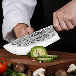 Chef Knife Set, Handmade High Carbon Stainless Steel Knife Set, Japanese Style Chef Knife Set, Professional Kitchen Knife Set, Butcher Boning Meat Cleaver, Best Gift for Mother's Day