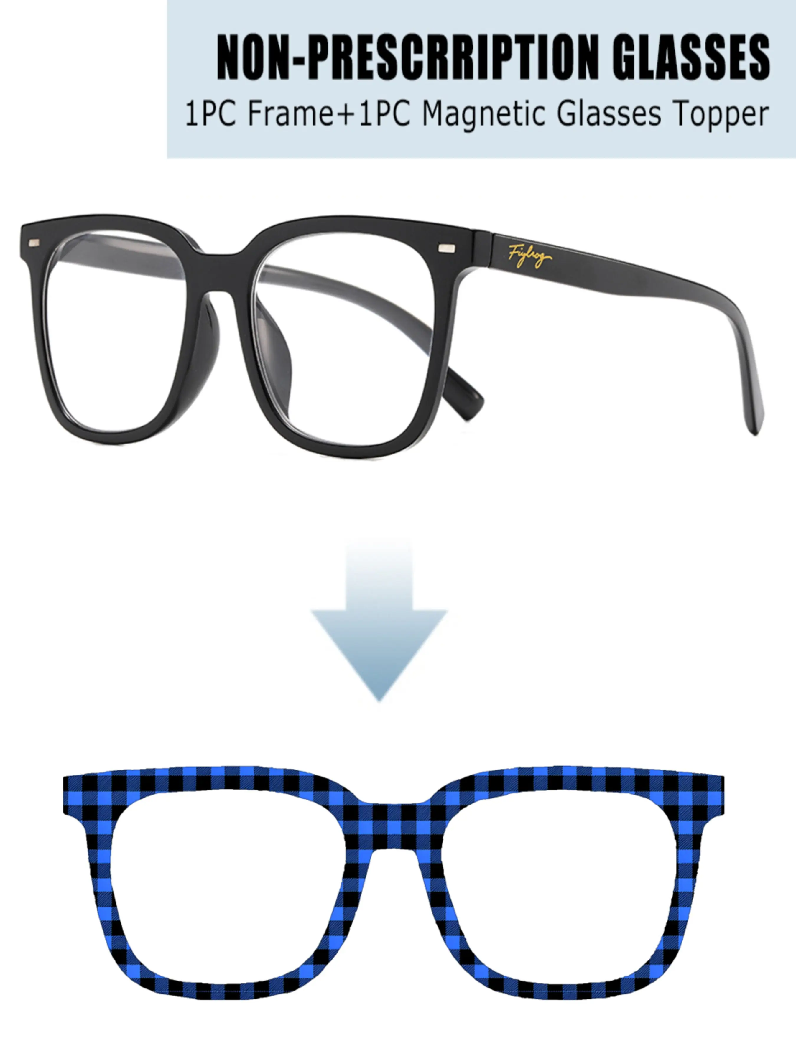 Fashion Square Women's Glasses, Interchangeable Magnetic Leopard Pattern, Casual Style, Daily Wear, Street Fashion, Party Occasions