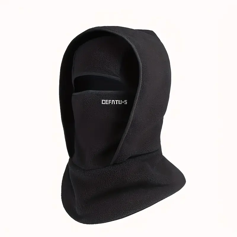 Autumn Winter Outdoor Warm Hat/Cap/Hood, Double-Layer Hat Design, Balaclava, Suitable for Cycling/Skiing/Fishing, Can Be Worn With, Soft And Comfortable, Unisex, Battery-Free windproof cold one-piece pullover hat
