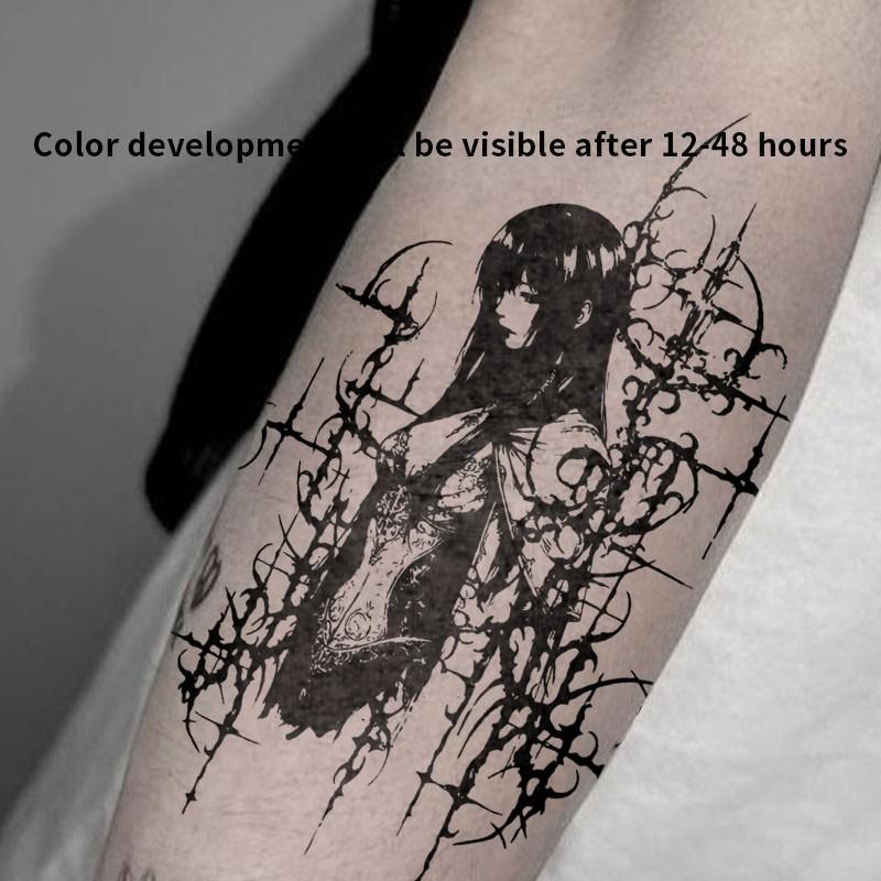 1pcs Dark Thorn Herb Juice Tattoo Sticker for Arms, Sexy Waterproof Temporary Tattoo for Stylish Men and Women