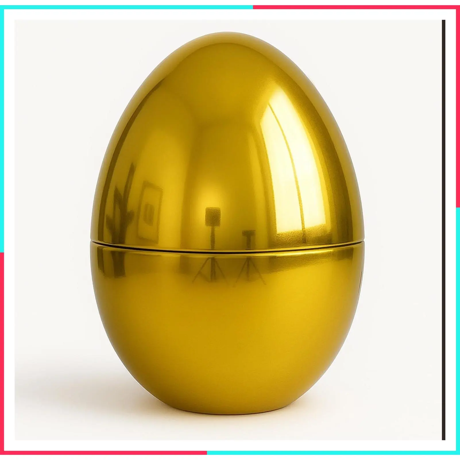Jumbo Easter Egg - 10" Tall x 7" Wide Extra Large Empty Plastic Eggs - Perfect Kids & Adult Party Toys for Gift Baskets or Egg Hunt Decor - 1 Piece, Gold