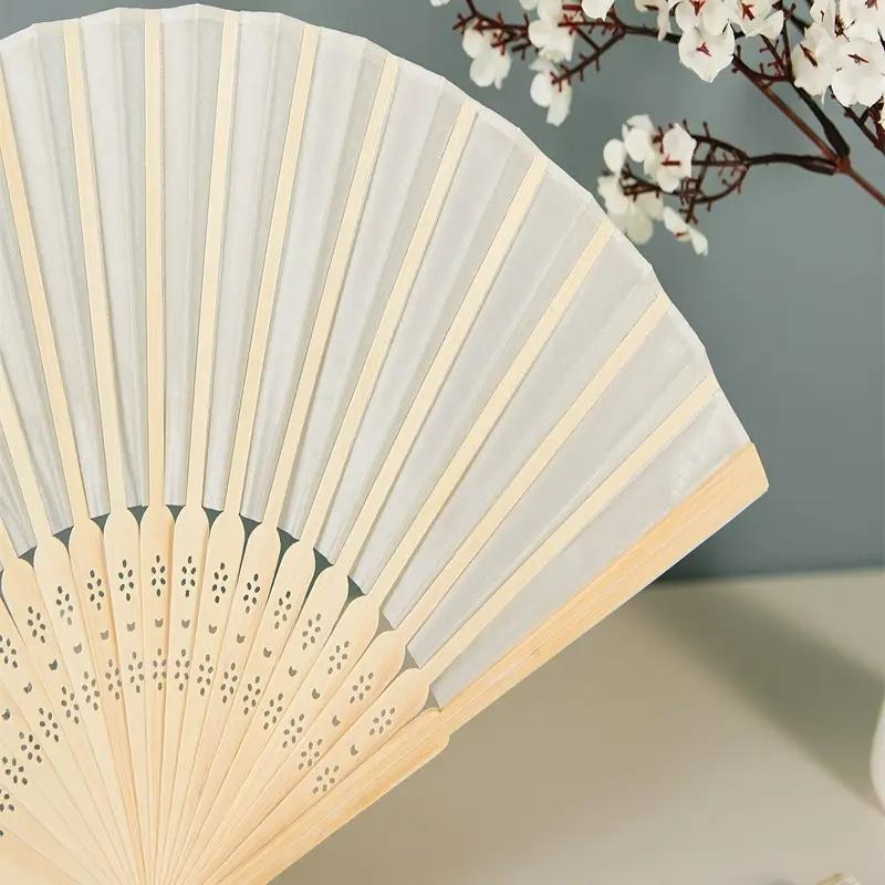 Chinese-Style Handheld Folding Fan, 1 Count Exquisite Wedding Party Bridal Hand Accessories, Oil Paper Umbrella Folding Fan, Home Decor