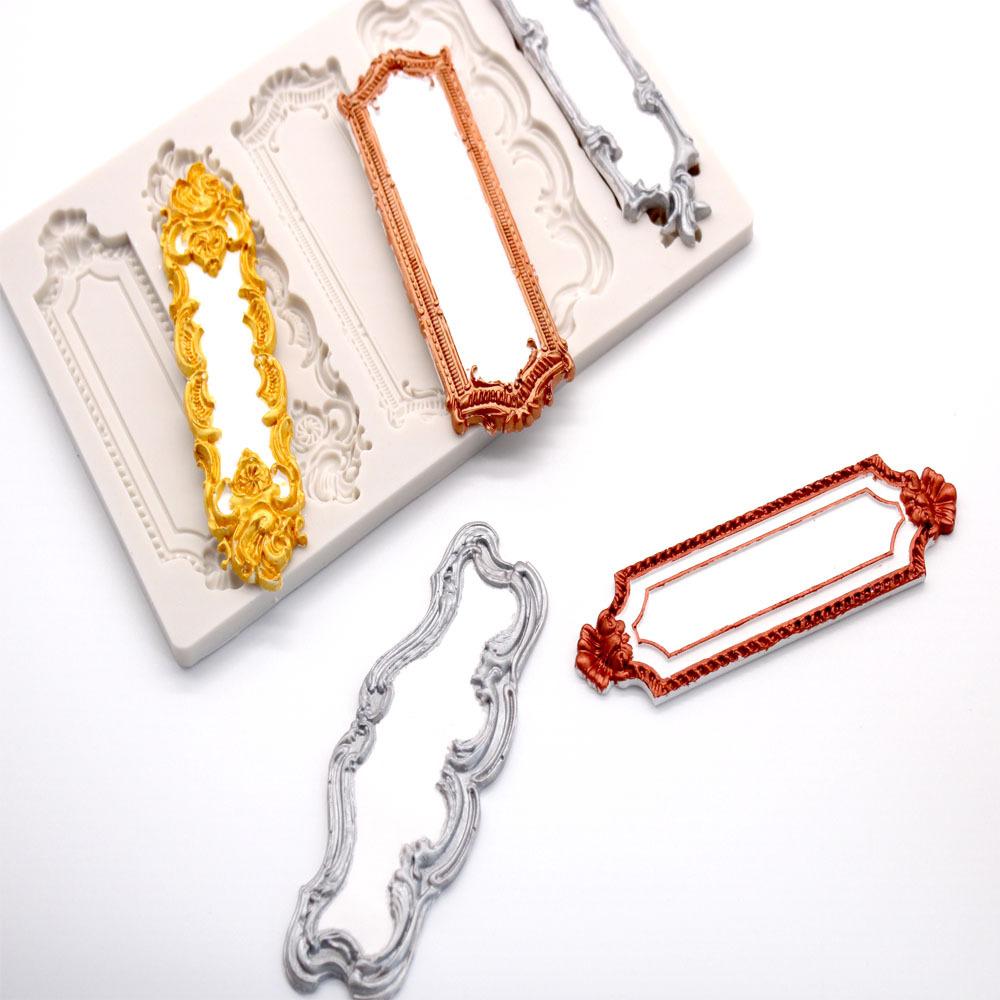 For DIY Soap, Resin & Candle Making, Creative Craft Mold Solution, Vintage Frame Silicone Mold, 5 Flower & Geometric Patterns Easy Release, Effortlessly Handle Creative Craft Making, DIY Craft Mold