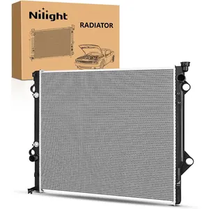 Nilight 1x New Complete ABS Aluminum Radiator - 108% Leak Tested, Increases Boiling Point, for Toyota 4Runner 2003-2009, FJ Cruiser V6 4.0L 2007-2014 with Transmission Oil Cooler, Replace# 1640031461