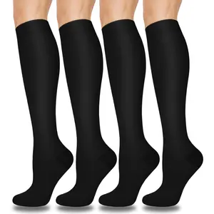 Compression Socks for Women & Men, 4 Pairs with Support for Nurses, Running