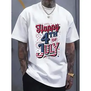 Happy 4th Of July T-Shirt Street Hip-Hop Style Men's T-Shirt#DealsForYouDays