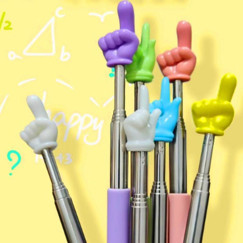 Adjustable Finger Indicator Tool, Multi-Color Teaching Aid, Stainless Steel Teaching Supplies, Ideal for Classroom and Home Use