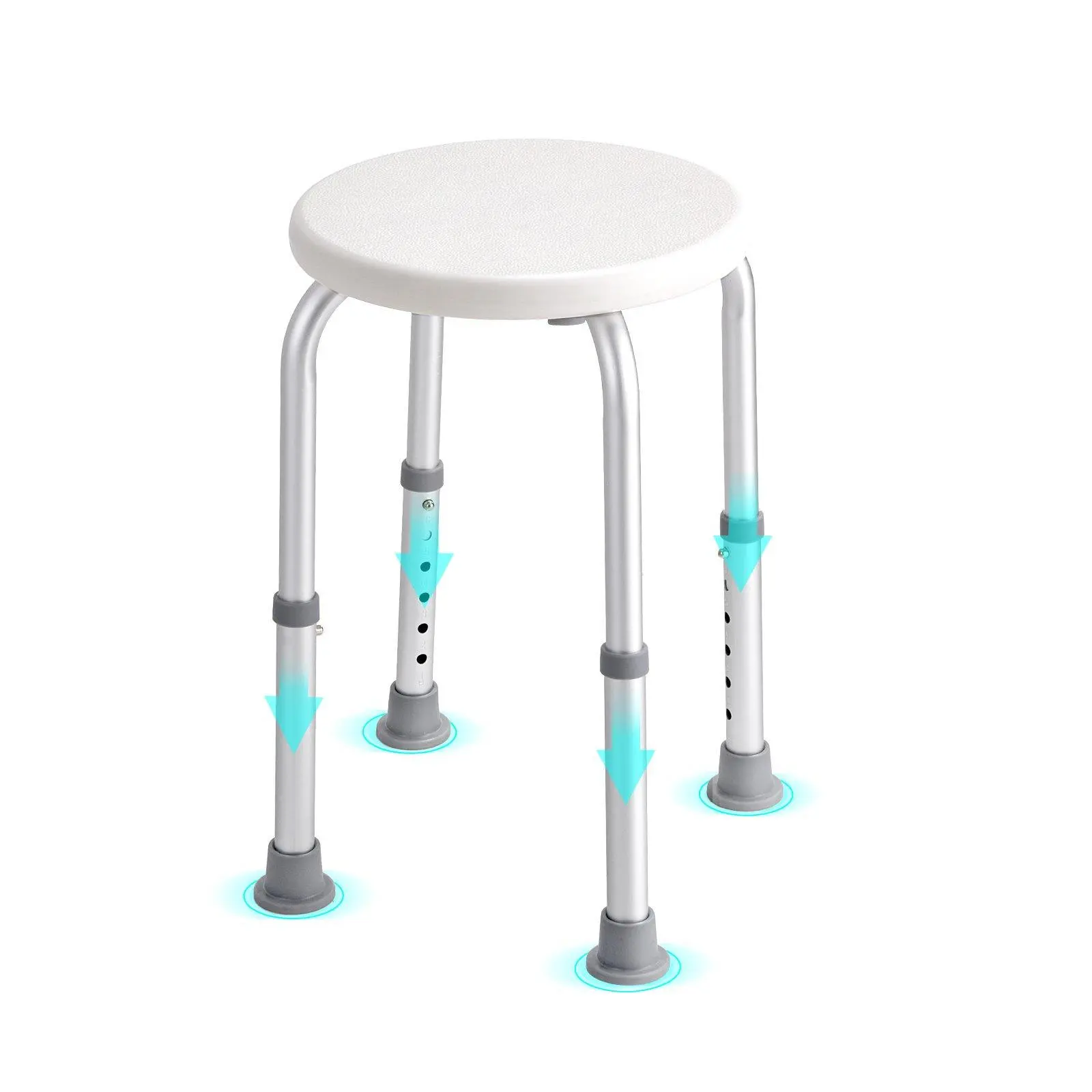 VEVOR Shower Chair for Inside Shower, Adjustable Height Shower Stool, Bench Bathtub Seat Stool for Elderly Disabled Adults Handicap, 300 lbs Capacity