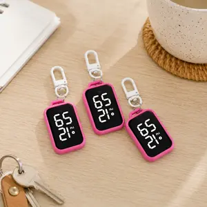 3-Pack Mini Digital Clock Keychain, LED Display, Portable Pocket Clock, Perfect Gift for Christmas, Easter, Birthday, Graduation, Back-To-School