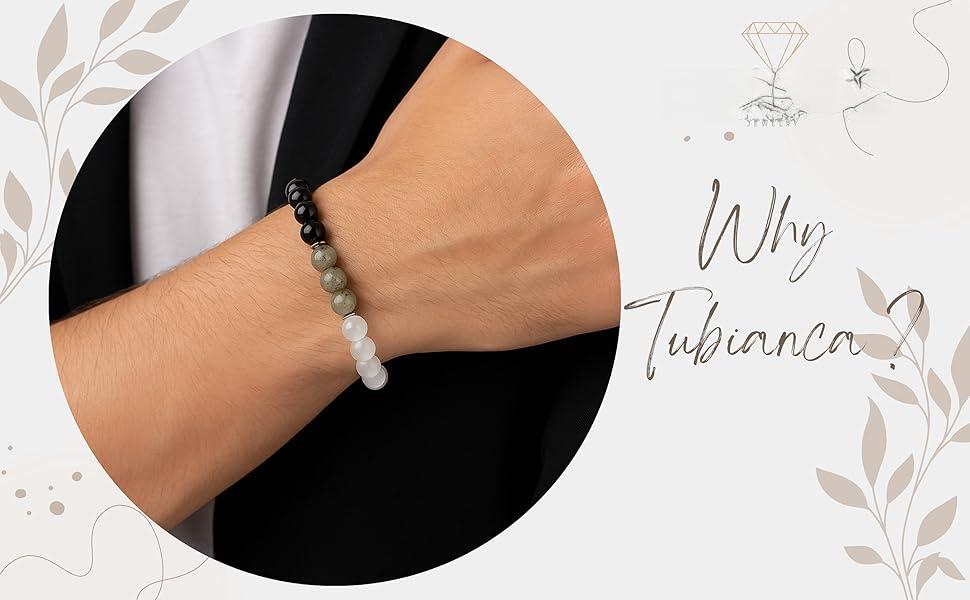 Obsidian Labradorite Cat Eye Stone Bracelet – Natural Healing Crystal Energy Jewelry for Protection, Balance & Positive Energy – Handmade Gemstone Beaded B