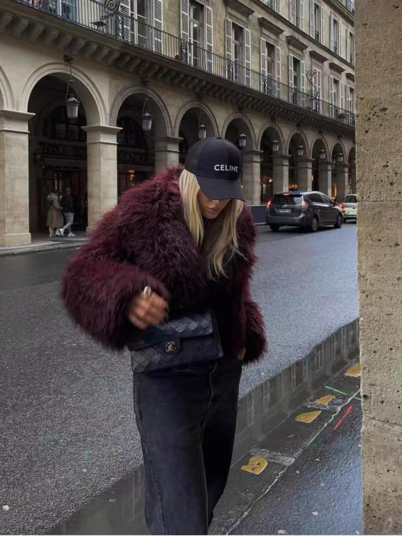 Women's Faux Fur Short Coat, Warm Loose Fit Winter Jacket, High-End Look, New Trendy Design, Perfect for Cold Weather