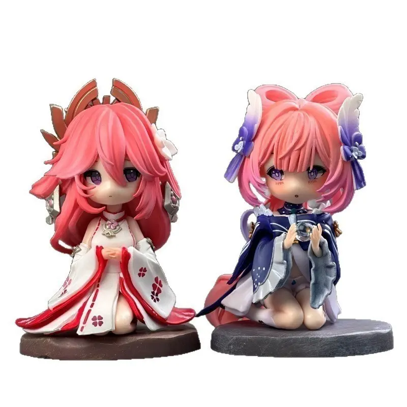 Cute Transformable Q Version Coral Palace Kokomi Sitting Himeko Handheld Figure, Trendy Collectible Model Display Piece