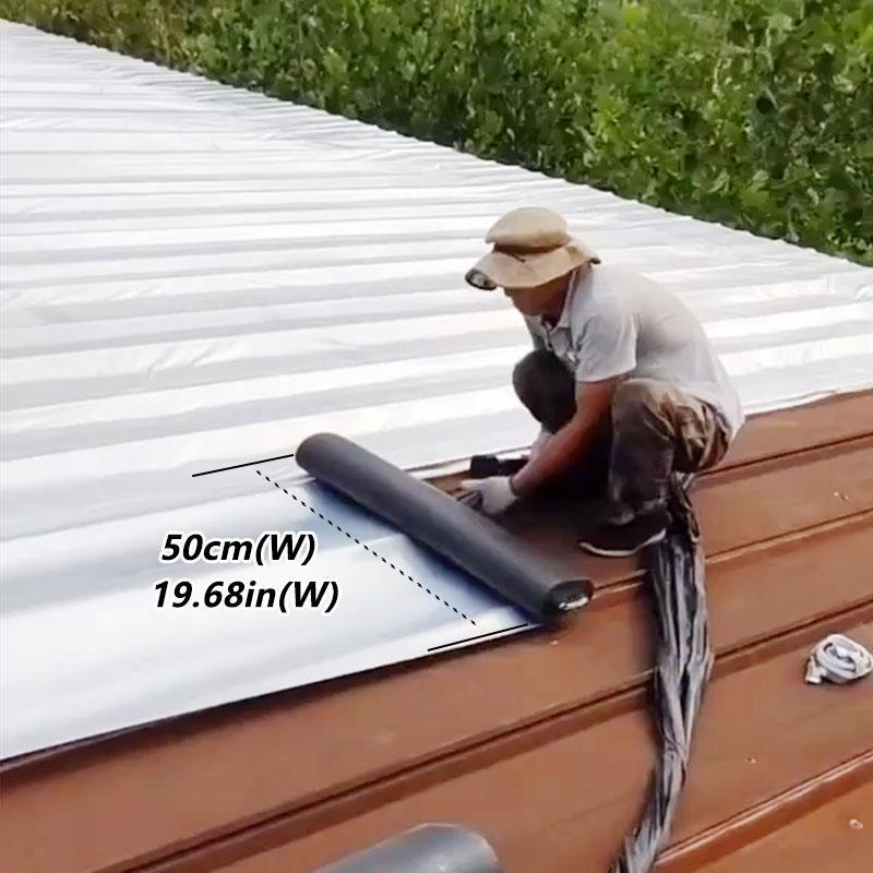 Roof Repair, 1 Roll Repairing Cracks & Loopholes Adhesive Waterproof Tape Suitable for Metallic Surfaces, Wave Tile Container Roofs, Steel Structures, Plastic, Adhesive Installation