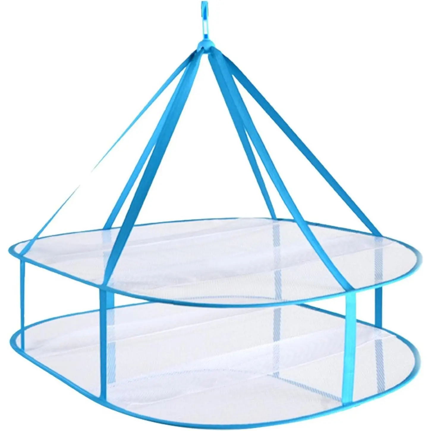 2 Tier Foldable  Mesh Dryer,Sweater Drying Rack Network Foldable Drying Basket Racks,Portable  Laundry Rack for T-Shirt Swimsuit Delicates,Indoor Outdoor