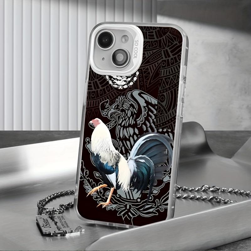 Case for iPhone 17 Pro Max 16 Plus 15 14 13 12 11 Air E Cool Creative Art Rooster Pattern Matte Shockproof Anti-Scratch Stylish Smartphone Cover