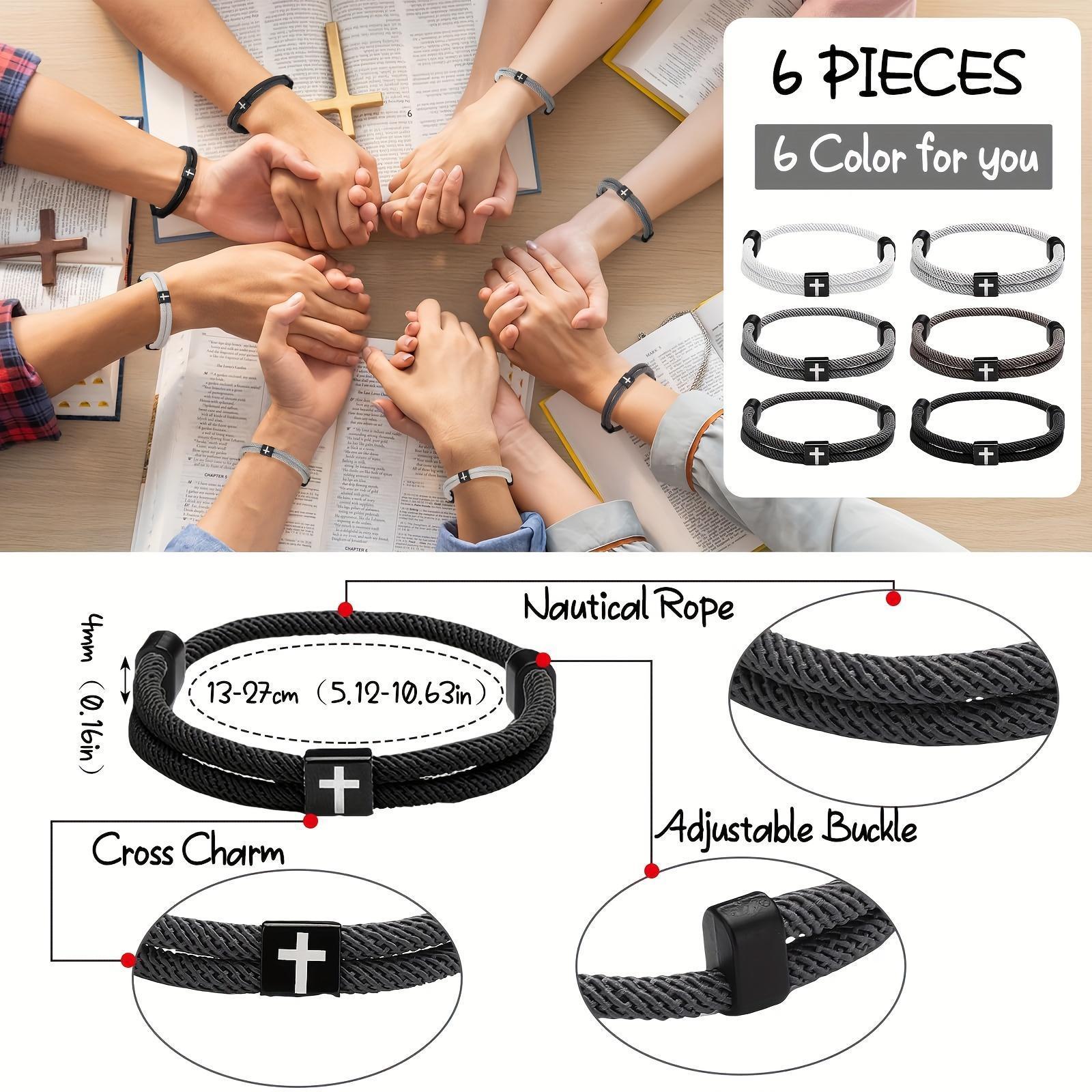 Adjustable Braided Cross-Knot Bracelet for Men Stylish Everyday Wear Ideal Birthday or Anniversary Gift for Boyfriend in White Gray Black & Accents