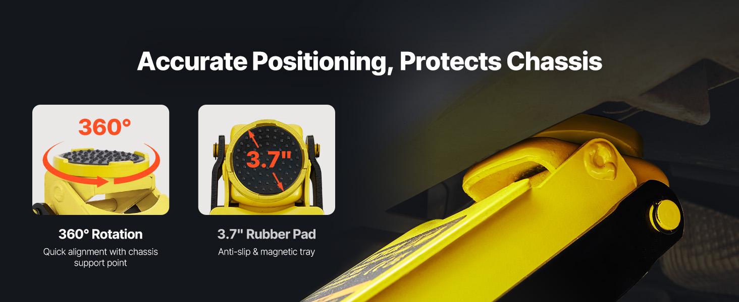 TikTokShopBlackFridayVEVOR 3 Ton Low Profile, Heavy-Duty Steel Racing Floor Jack with Dual Pistons Quick Lift Pump, Lifting Range 3.35"-19.69"