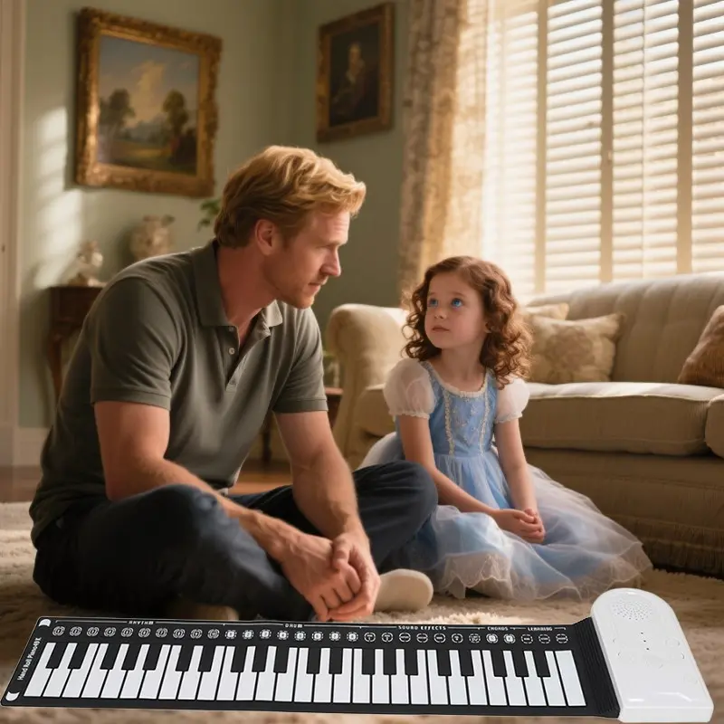 Electronic Keyboard 49 Key Portable Foldable Electronic Piano, Music Instrument for Teenager & Adults, Musical Instruments & Accessories