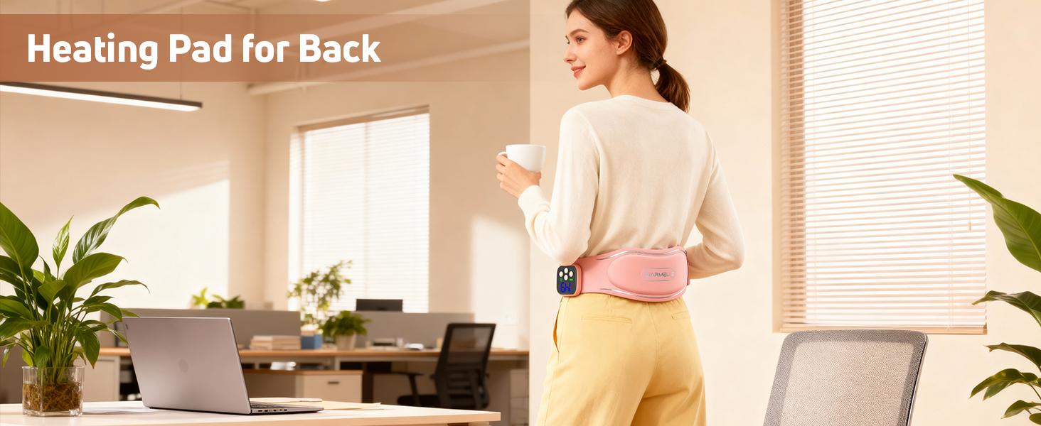 Heating Pad for Period Cramps, Heating Pad for Back - Soothing Menstrual Cramp Relief, Heating Pads - FSA Eligible and HSA Eligible