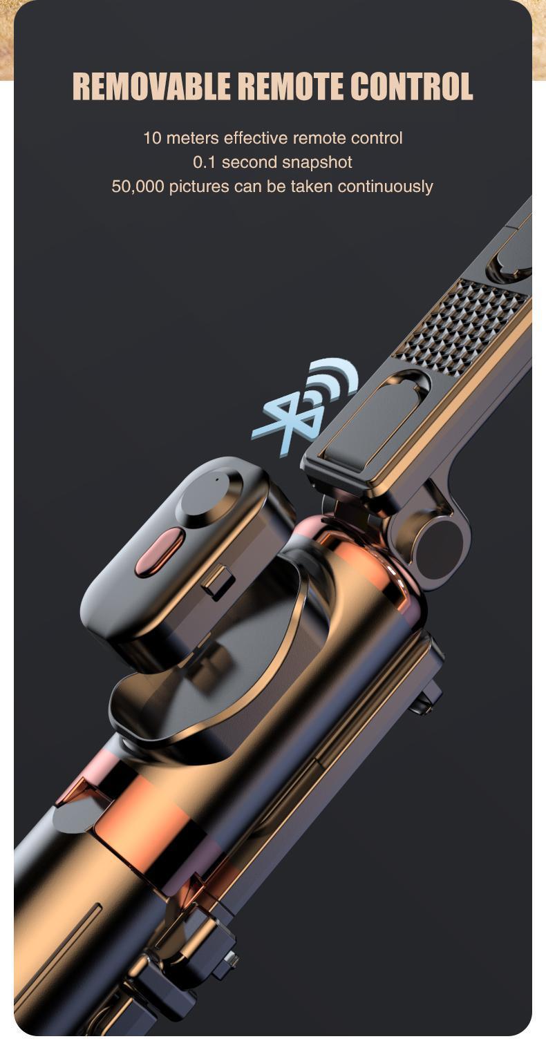 Selfie Stick Tripod with Wireless Remote, Portable Phone Tripod Stand Compatible with 4–7 inch iPhone & Android Smartphones, Ideal for Travel, Vlogging, Video Recording