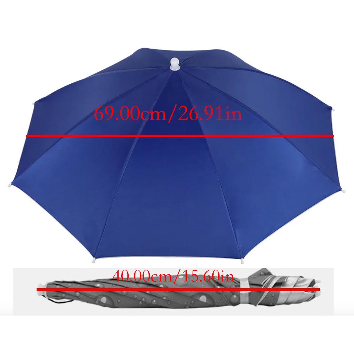 Portable Umbrella Hat, Lightweight Waterproof Umbrella, 1 Piece Hands-Free Umbrella Cap, Multifunctional Sun-Protection Umbrella for Outdoor Fishing, Golf & Gardening, Rainproof Umbrella