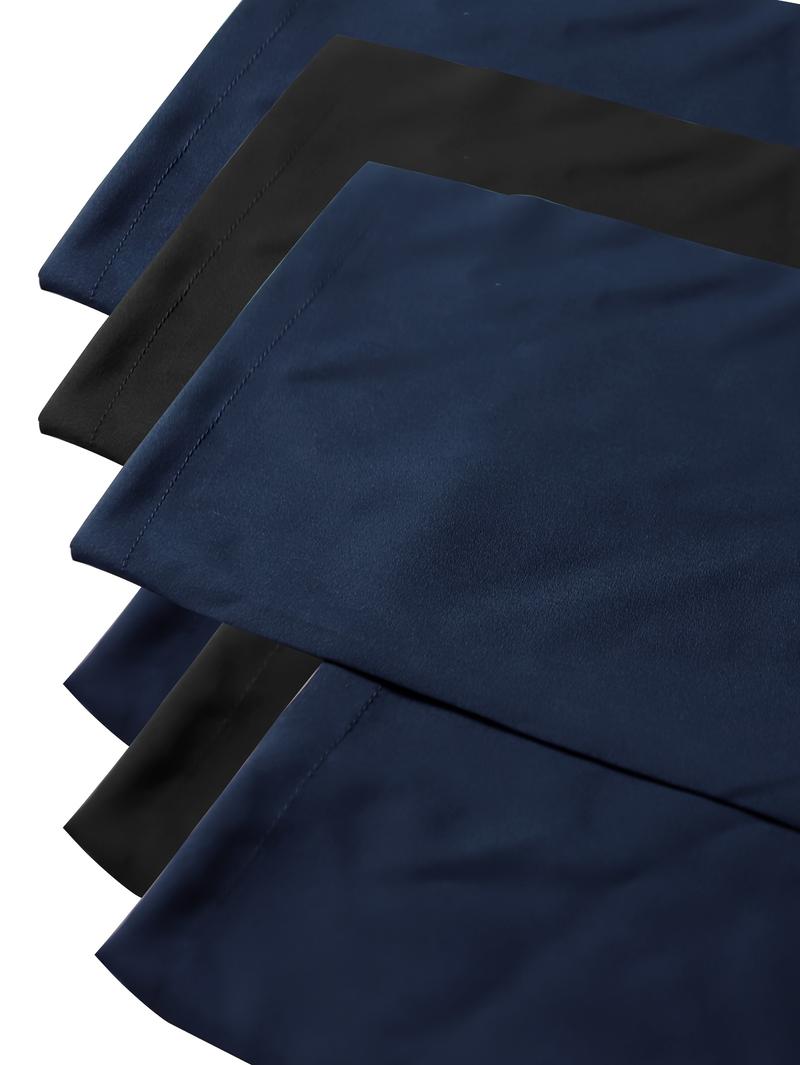 3pcs Men'S Casual Sports Cargo Pants - Drawstring Waist, Men's Sweatpants, Print Zip Pockets, Multiple Pockets, Lightweight for Spring & Summer, Ideal for Outdoor Running & Training, Casual Wear Pants | Cargo Style Pants | Lightweight Fabric