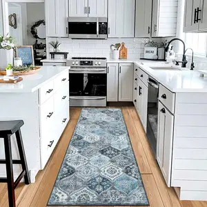 GARVEEWashable Area Rugs: Ultra-Thin, Non-Slip, Faux Wool, Stain-Resistant, Low Pile, Various Sizes & Designs for Living Room, Bedroom, Office, Pet-Friendly, Moroccan & Vintage Styles