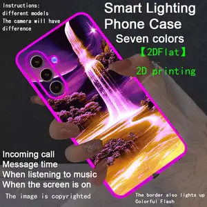 New LED Phone Case with Glowing Border, Compatible with Galaxy S26 Ultra to A15 5g, Fashionable Protective Cover, Unique Design, Daily Use