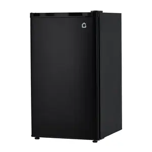 3.2 Cubic Foot Dual Zone Mini Refrigerator Freezer Combo, Low Noise Energy Efficient Fridge with Crisper Drawer LED Lighting Reversible Door, Space Saving Cooling Unit for Dorm Apartment Bedroom Office Bar Use