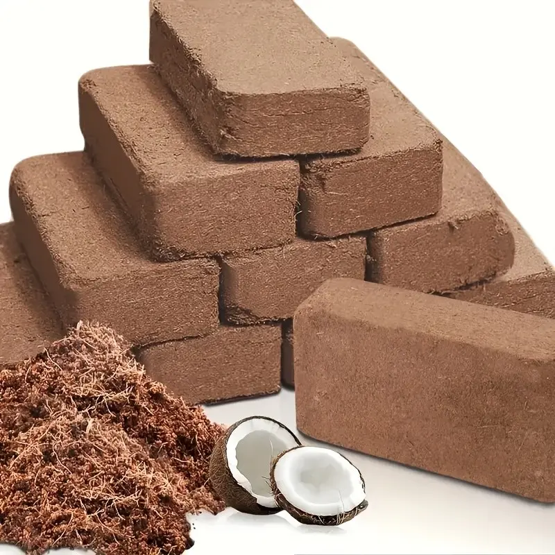 Premium Coco Coir Brick for Plants and Reptiles, Low EC Organic Coconut Peat Block for Gardening and Seed Starting