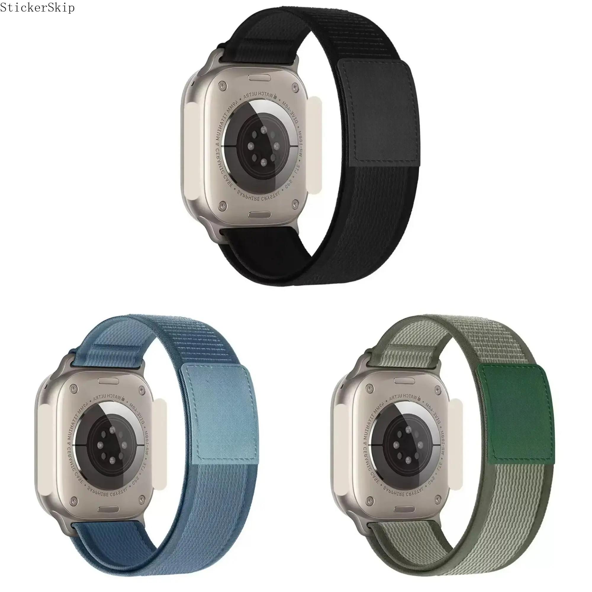 2026 NEN Fearless Trail Loop Watch Band for Apple Watch 49mm 46mm 45mm 44mm Nylon with Leather Buckle Comfortable & Durable