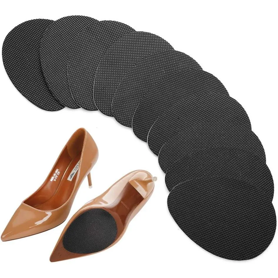 12PCS Self-Adhesive Non-Slip Rubber Footwear Pads, Anti-Skid Sole Protectors & Traction Stickers for High Heels, Sneakers, Boots Repair Accessories, Shoe, Indoor Use