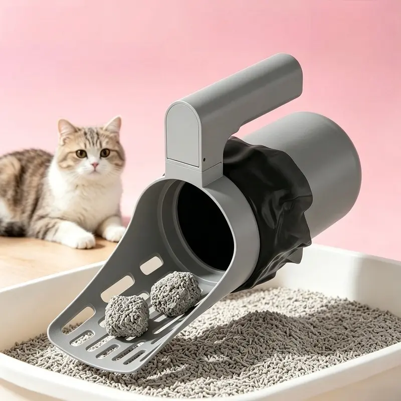 1 Large Capacity Cat Litter Spoon, Non-contact Design, Ergonomic Handle and Durable Plastic Structure, Easy To Clean Design, Suitable for Indoor/outdoor Use, Indoor Pet Care, Modern Pet Supplies, Sturdy Structure