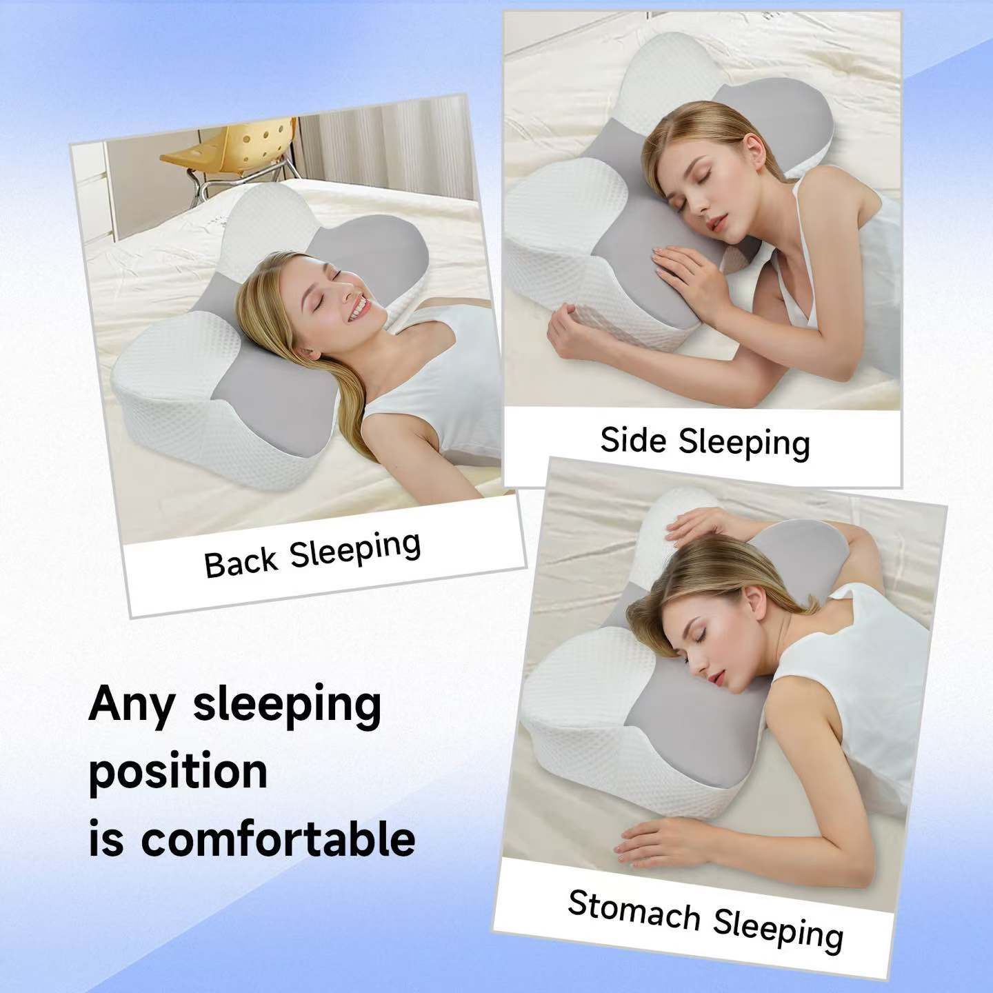 VIZIM Infinity Memory Foam Pillow, Soft & Comfortable Cervical Neck Support Pillow for Sleeping, Ergonomic Bed Pillow for Family, Bedroom & Gift Use