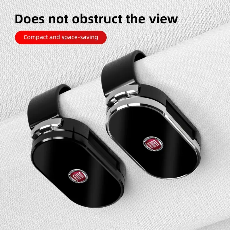 Car Sunglasses Holder Car Sun Visor Glasses Storage Clip Accessories For FIAT Abarth Panda Tipo Pulse 600 Mobi 500 Cronos Fastback Freemont Topolino Strada Doblo