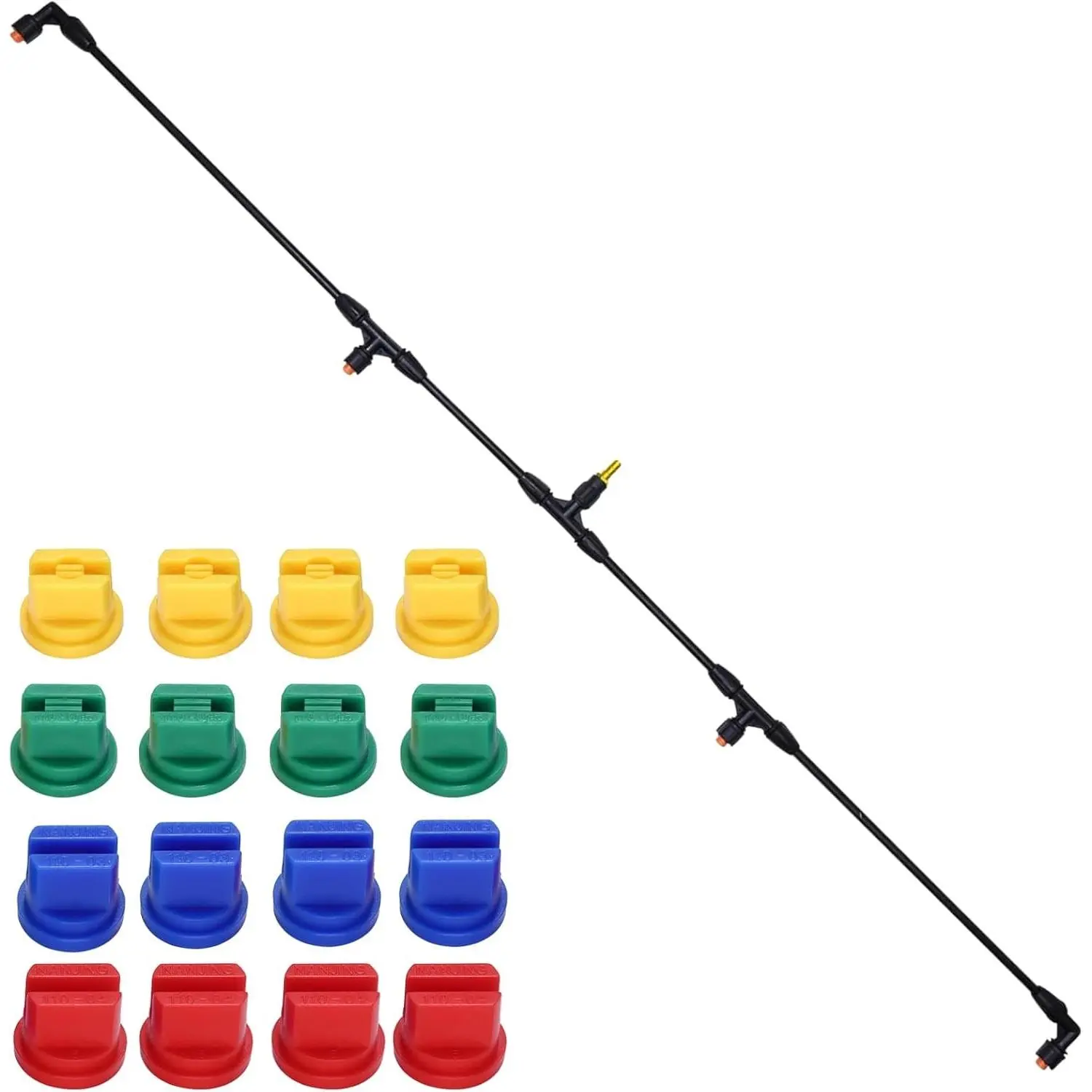 Sprayer Boom Wand with 4 Flow Rate Nozzles -Wide-Coverage Agricultural & Lawn Spray Attachment for Tractors/UTVs