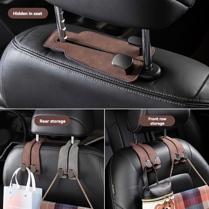 Multipurpose Durable Car Seat Decorative Hooks,Car Seat Back Storage Hook,1 Count PU Leather Car Seat Back Hidden Hook,Car Organizer, Automotive,Car Backseat Organizer, Car Organization Supplies