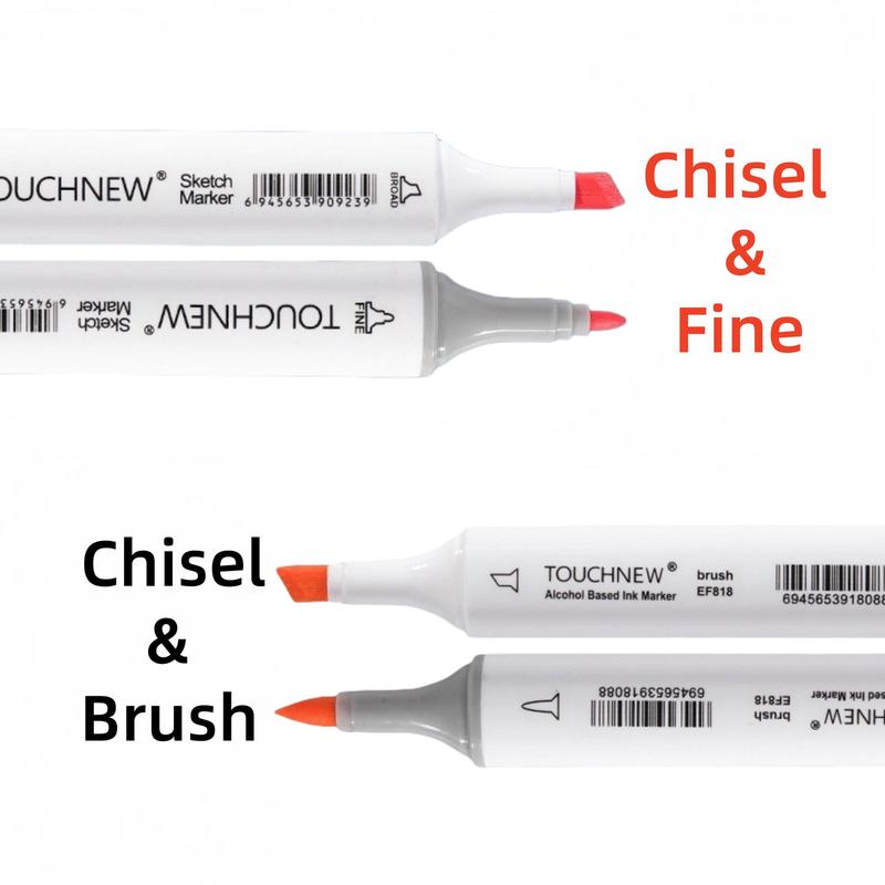 Dual Tip Marker Pen Set, 30/60/80/168 Colors Alcohol Soft Brush Markers, Art Markers for Lettering Cards Drawing Coloring Illustrations