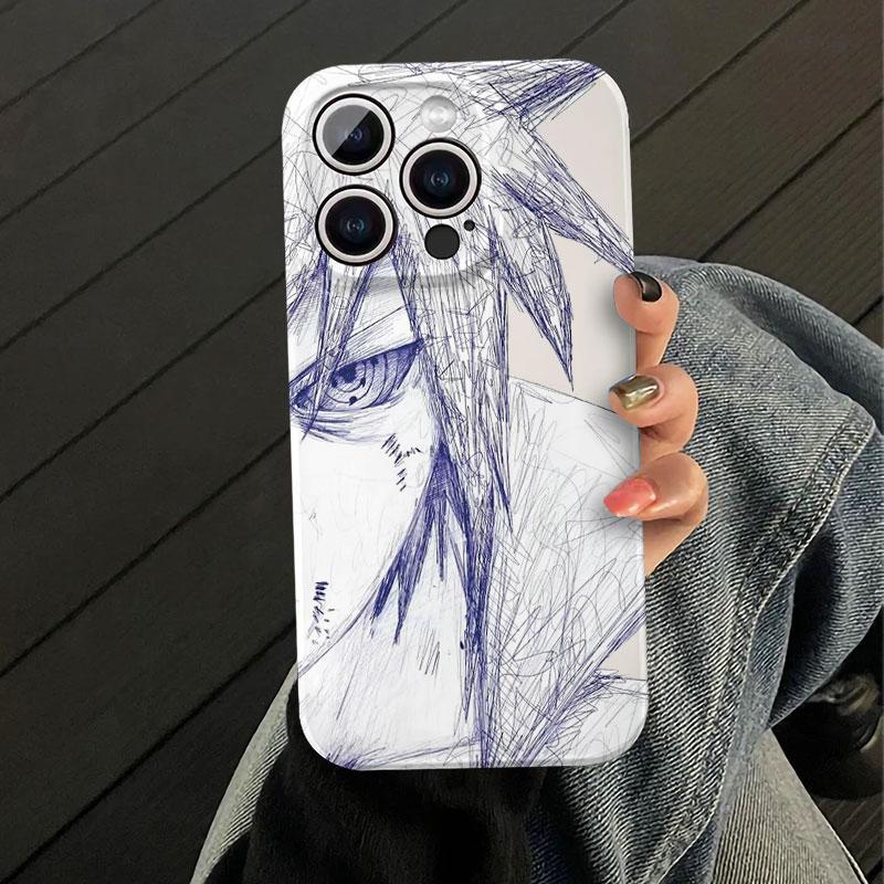 Viral Aesthetic Popular NARUTO Lovers Sasuke Sakura Phone Case for iPhone 11 12 13 14 15 16 17 Pro Max Plus Naruto White Film Cartoon shockproof Cover
