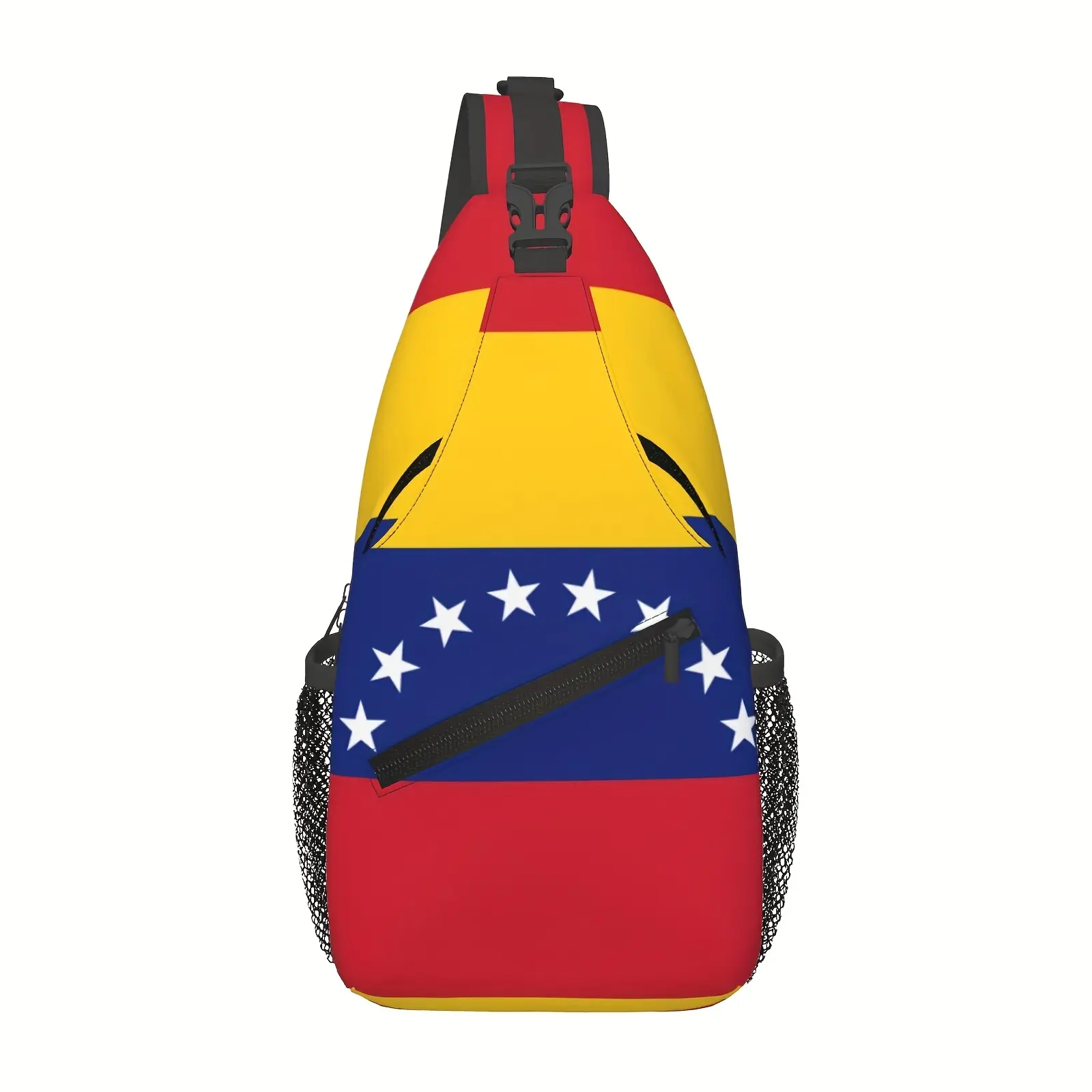 Crossbody chest bag, hiking backpack, Venezuelan flag shoulder bag, foldable large capacity, stylish and durable, suitable for shopping, work, leisure travel, beach bag, fishing backpack, essential travel accessory, school backpack, Christmas gift