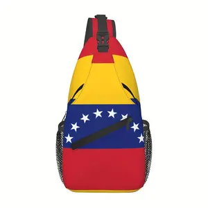 Crossbody chest bag, hiking backpack, Venezuelan flag shoulder bag, foldable large capacity, stylish and durable, suitable for shopping, work, leisure travel, beach bag, fishing backpack, essential travel accessory, school backpack, Christmas gift