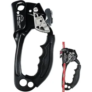 UIAA & CE Certified Rope Ascender Aluminum Alloy Rock Climbing Gear Strong Rigging Rappelling Equipment for Rock Tree Climbing Arborist Rescue Mountaineering Caving