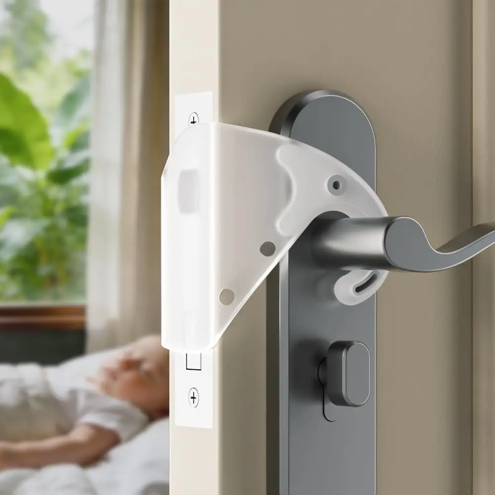 2 count Door Silencer,  Proof Quiet Door Closer Cushion,  Door Latch Cover Closer, No Drilling& Tools, Easy to Install and Use