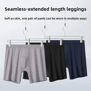Men's Modal Fabric Menswear Casual 4-Pack Anti-Wear Extended Leg Sports Arrow Boxers - Loose, Breathable Cotton Underwear