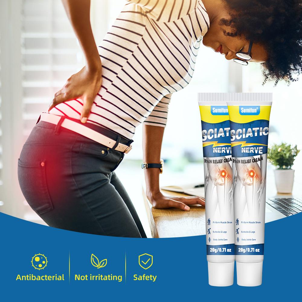 Sumifun Sciatic Nerve  Cream 20G Fast-Acting Pain  Soothing Massage for Hip Lower Back Joint Discomfort Muscle Relaxation Balm Lipoma Removal Hydrating sensitive skin relief
