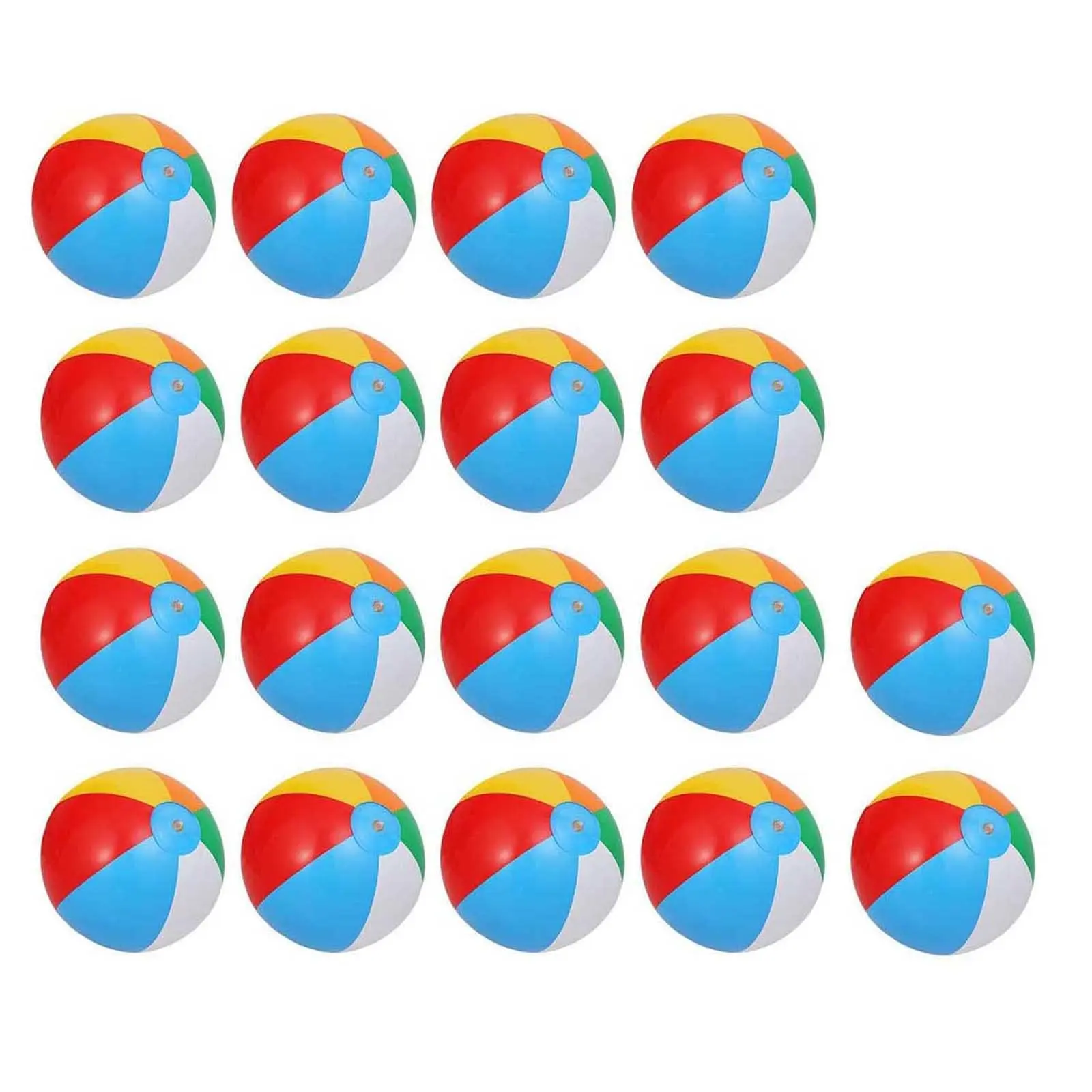 18 PC Rainbow Inflatable Beach Balls –  Pool Toy for Kids – Durable Summer Water Game – Outdoor & Indoor Fun