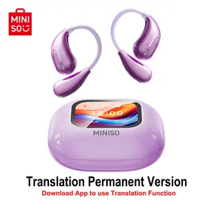 MINISO M95 Wireless Open-ear Earbuds, BT 5.4 Waterproof Earphones, 48 Hours Play Time OWS Headphones, Immersive Premium Sound Long Distance Connection Headset with Charging Case