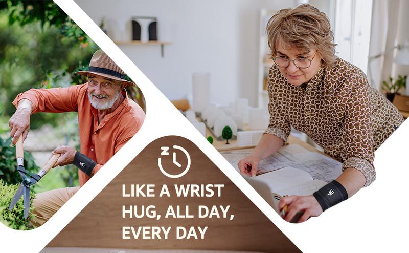 Wrist Brace/Wraps Wrist Compression Strap and Support for Work Fitness Weightlifting Sprains Tendonitis, Carpal Tunnel Arthritis, Pain Relief, Adjustable Wristbands 2 PACK (Black, M)