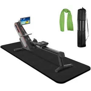 with Storage Bag and Sports Towel,Treadmill Mat for Carpet & Hardwood Floors,Rower Mat,Elliptical Mat,Bike Mat,Gym Exercise Equipment Mat,Fitness Equipment Mat
