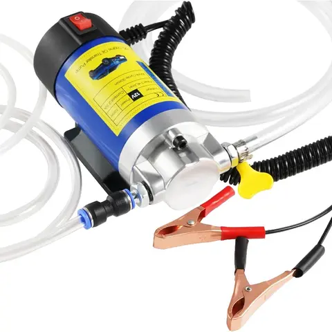 12V 100W Efficient Powerful Self-Priming Copper Motor Pump, 30min Continuous Tool for Mechanics’ Engine Fluid Change, Gear Oil Transfer via Dipstick Tubes, Marine/Jet Ski Use Electric Fluid Removal Tool
